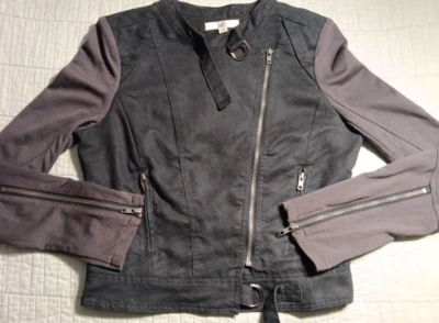 Women's Medium Ya Los Angeles Black Tough Punk Full Zip Jacket Top - Image 1 of 4