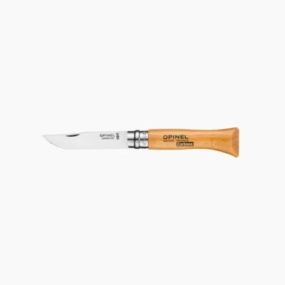 Opinel Taschenmesser No. 06 Carbone Klappmesser mit 7 cm Klinge nicht rostfrei