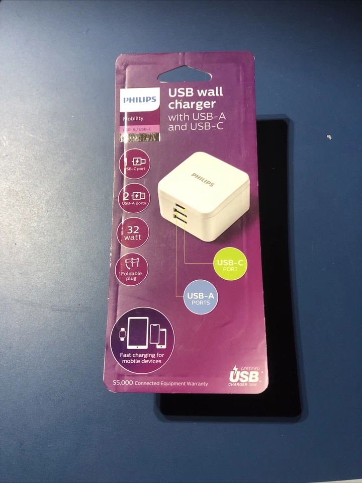 Cargador de pared USB Philips (ver descripción) Foto 1 de 1