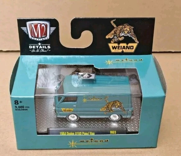 M2 MACHINES 1964 DODGE A100 PANEL VAN R63 WEIAND SCALE 1:64 MODEL FURGONE - Immagine 1 di 1