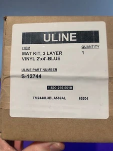 Uline S-12744 Anti-Static Mat w/ Cord - 2’ x 4’ - Blue - New - Picture 1 of 1