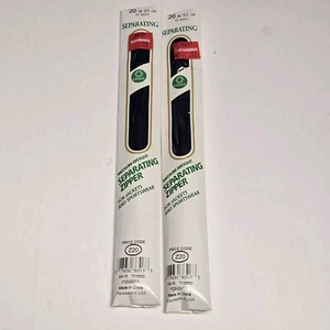 Coats Clark Separating Zipper Navy Blue 20" 51 CM Lot Of 2 New NOS - Picture 1 of 3