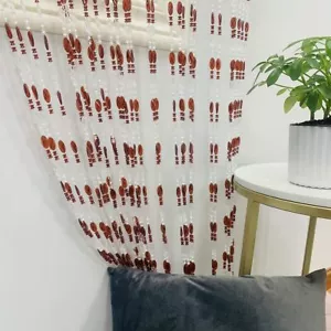 100 X 195CM HANGING BEADED DOOR CURTAIN SUMMER BLIND FLY CURTAIN SCREEN - Picture 1 of 5