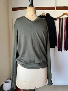 Polo Ralph Lauren. 100% Merino Wool Jumper. Slim Fit. Dark Green. Medium. - Picture 1 of 6
