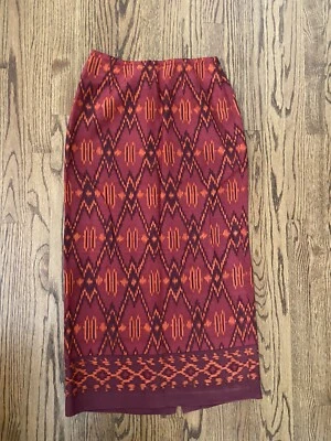 Falda MIDI lápiz delgada étnica suroeste vintage de los años 90 8 Foto 1 de 4