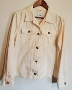 Womens Shirt Jacket Size L Cream Color Old Navy - Picture 1 of 4