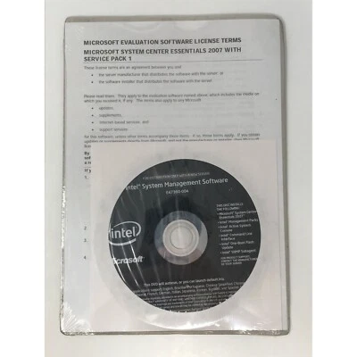 Microsoft System Center Essentials 2007 Intel System Management Software DVD New - Image 1 of 3