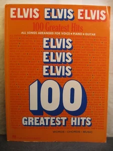 Elvis Elvis Elvis - 100 Greatest Hits - Piano, Vocal and Guitar Chords - Picture 1 of 13