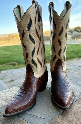 BOTAS DE COCODRILO VINTAGE TONY LAMA CAIMÁN DAMAS 6,5M Foto 1 de 4