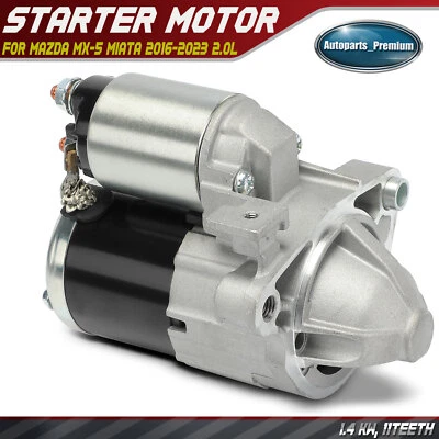 Motor De Arranque Para Mazda MX-5 Miata 2016-2023 2.0L 1.4kW 12V CW Piñón 11 Dientes Foto 1 de 4