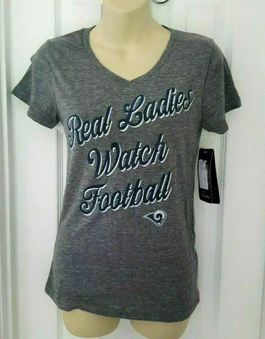 Los Angeles Rams Women Juniors T Shirt Size Medium 7/9 Ladies Watch Football Cover