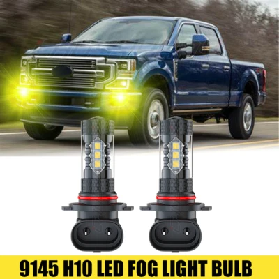For Ford F 150 F250 F350 Super Duty 72W 3000K Yellow 9145 LED Fog Lights Bulbs - Image 1 of 4