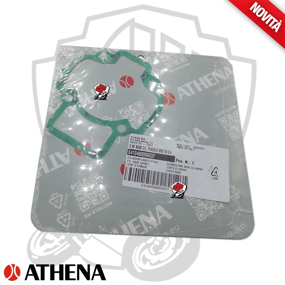 GUARNIZIONE ATHENA BASE CILINDRO PIAGGIO ZIP H2O / SP 50 1996 1997 1998 1999 - Immagine 1 di 1