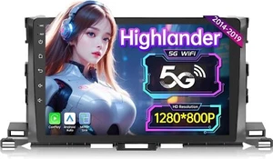 Car Radio Stereo for Toyota Highlander 2014-2019: Support Carplay Android Auto - Picture 1 of 6