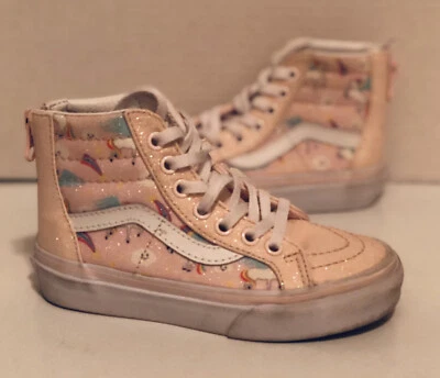 Vans Off The Wall Suave ROSA Brillo/Unicornio Zapatos Altos Jóvenes Niñas Talla 10.5 Foto 1 de 4