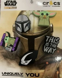Crocs Jibbitz Charms 5-Pack - Star Wars Mandalorian Yoda Grogu New - Picture 1 of 6