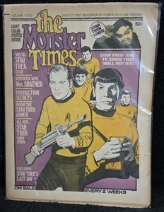 The Monster Times v1 #2 - Star Trek - Scarce Newsprint Fan Magazine  - Picture 1 of 4