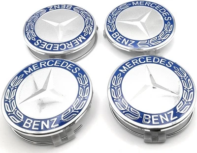 4 TAPPI COPRIMOZZO 75MM PER MERCEDES BENZ COMPATIBILI MERCEDES CLASSE A B C E