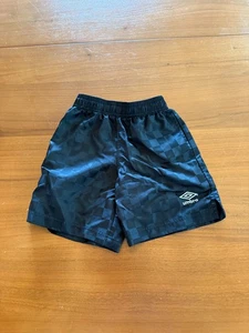 Boy's Black Satin Umbro Soccer Shorts Size XS 4/5 - Picture 1 of 3