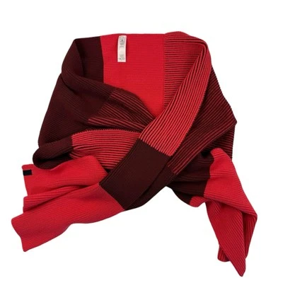 Lululemon Texture Play Scarf Savannah Watermelon Merino Wool Blend Knit Wrap - Image 1 of 4