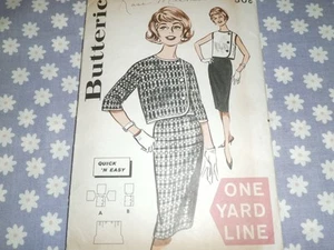 VTG BUTTERICK 9670 MISSES EASY JACKET & SKIRT  PATTERN-CUT COMPLETE -14/34 - Picture 1 of 3