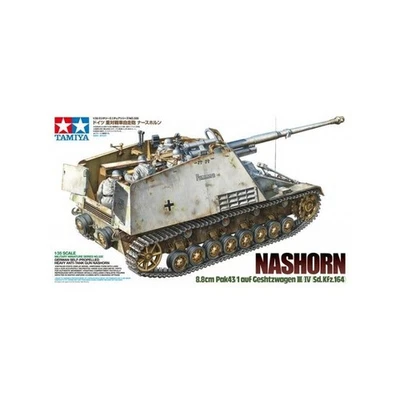 Modello Char Nashorn 8.8Cm Pak43/1 Auf Geschützwagen Iii/Iv(Sd.Kfz.164) |Tamiya - Immagine 1 di 4