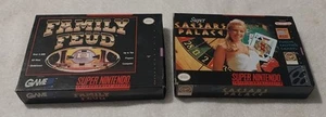 Lot of 2 SNES Games; CIB Caesars Palace And Family Feud - Picture 1 of 10