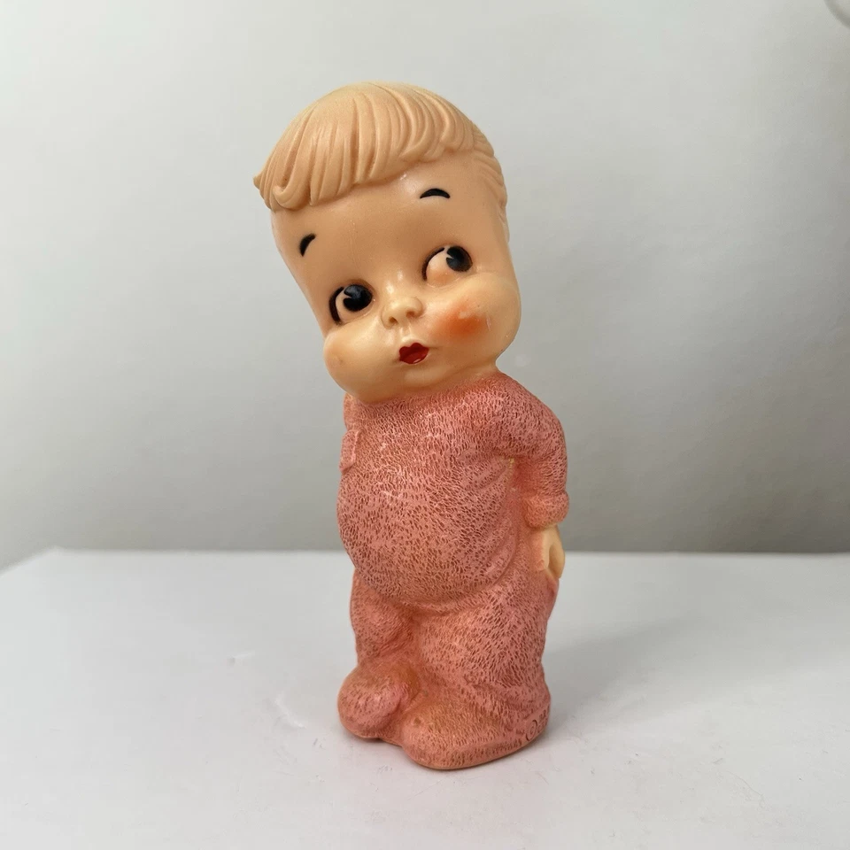 Antigo 56 Dreamland Creations Borracha Rosa Menina Kitsch Bunda Nua Squeak Brinquedo Funciona - Imagem 1 de 4