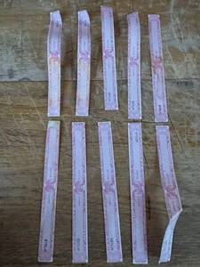 USIR Taxpaid Revenues: Bottle Stamps; Bureau of ATF (Red) Strips; Group of 10 - Picture 1 of 4