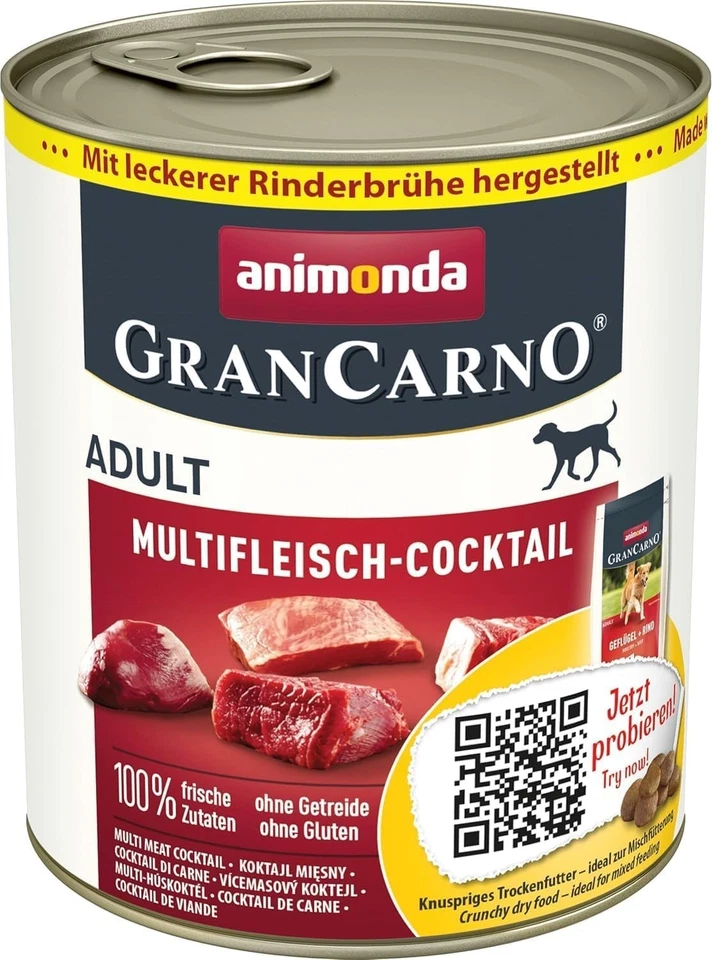 animonda GranCarno Hundefutter Nassfutter für erwachsene Hunde 6 x 800 g
