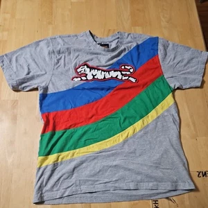 Le Tigre T-Shirt Colorblock Wave Tee Graphic Logo Designer Top Men's Size L @A1 - Picture 1 of 5