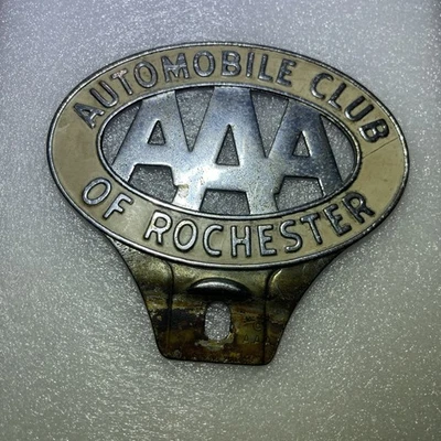 AAA Automobile Club of Rochester License Plate Topper Bumper Sign Accessory - Image 1 of 4