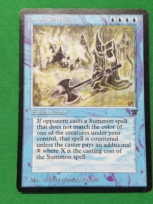 MTG x1 Invoke "Prejudice" - English Legends - Slight Play - Excellent Condition - Image 1 of 4