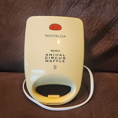 Waffle Maker Nostalgia MyMini Electric Animal Circus Cat Dog Elephant  Lion - Image 1 of 4