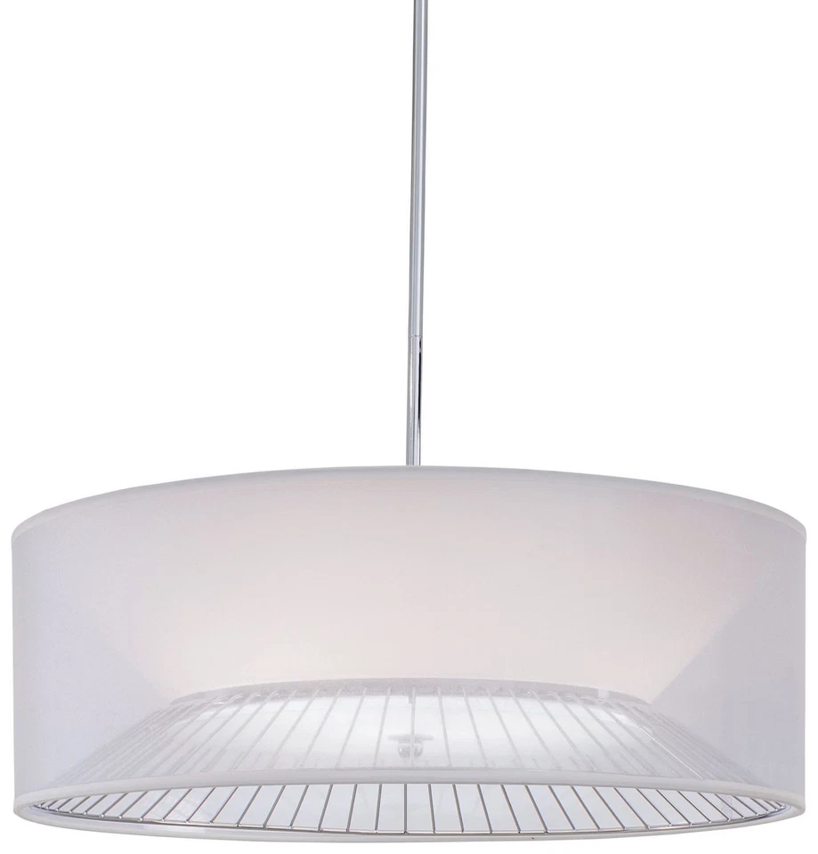 Kovacs GK P313 Chrome 3-Light Drum Pendant From The Bridge Collection - Imagem 1 de 1