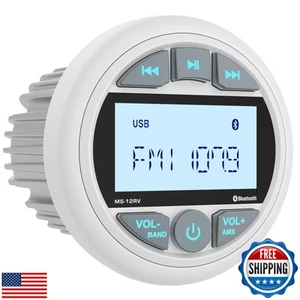 Bluetooth Marine Stereo Receiver: Waterproof Gauge Radio System - Digital MP3 - Picture 1 of 5
