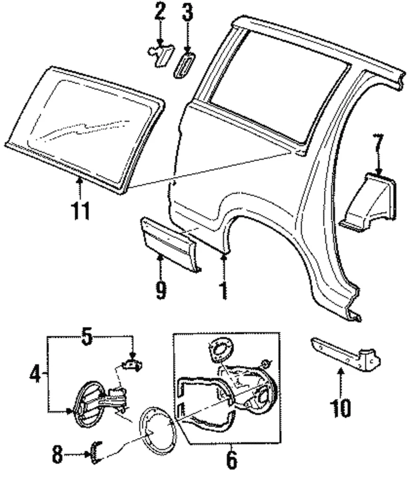 Moldura lateral de carrocería Ford genuina YL2Z-7829038-CAPTM CANTIDAD 1 Foto 1 de 1