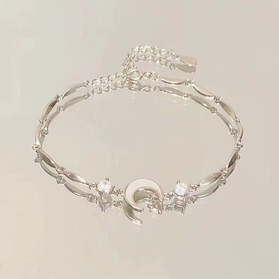 Bracciale cuore argento elettrolitico alla moda con elementi di design unici - Immagine 1 di 4