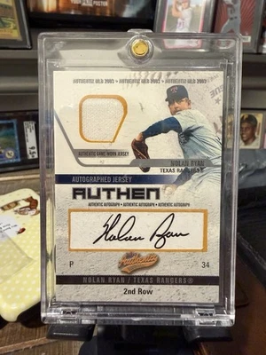 Nolan Ryan 2003 Fleer Authentix Auto Jersey Relic /200 - Image 1 of 2