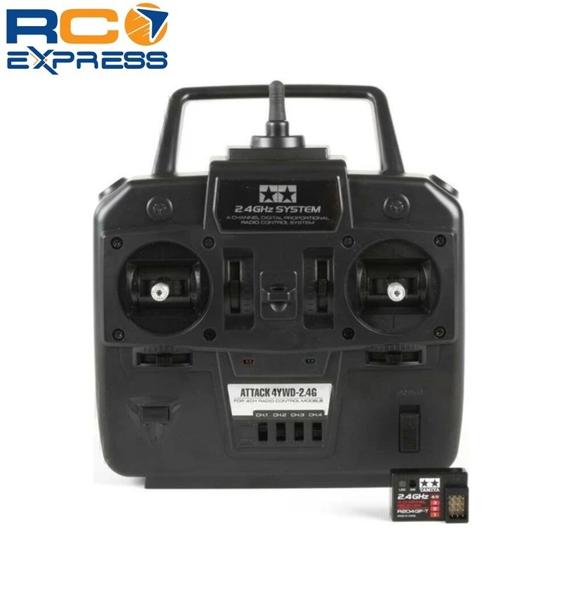 Tamiya Attack 2.4 GHZ Radio System 4 Channel: 1/14 Semi TAM7255252 - Image 1 of 1