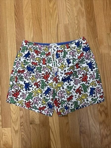 Pantalones Cortos HM x Keith Haring Para Hombre Ropa de Calle Arte Pop Retro 90 Y2K Bañador - Medianos - Imagen 1 de 6