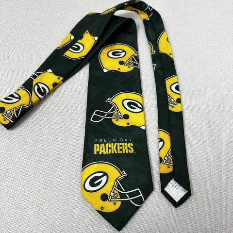 Vintage Green Bay Packers Mens Neck Tie Ralph Marlin 1993 - Green / Yellow USA Cover