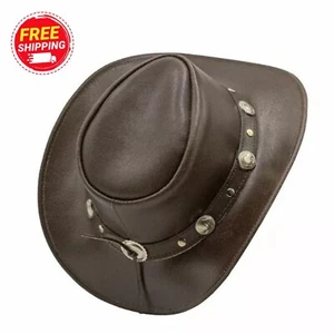 Cowboy Westernhut Herren und Damen braun Echtleder - Bild 1 von 3