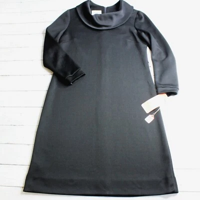 Vestido L'Aiglon Original Vintage Para Mujer Negro Clásico Poliéster Talla L XL 18 Foto 1 de 4