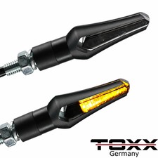 ToXx LED Motorrad Mini Blinker schwarz getönt BMW Honda KTM Suzuki Yamaha M8 12V ToXx LED Motorrad Mini Blinker schwarz getönt BMW Honda KTM Suzuki Yamaha M8 12V