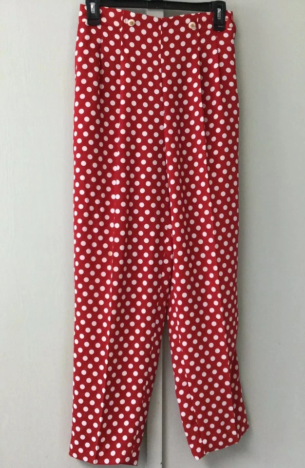 SO-EN Fashion to Love Quality To Last Pantalones Talla M Alto Rojo Lunares Transparente Foto 1 de 4