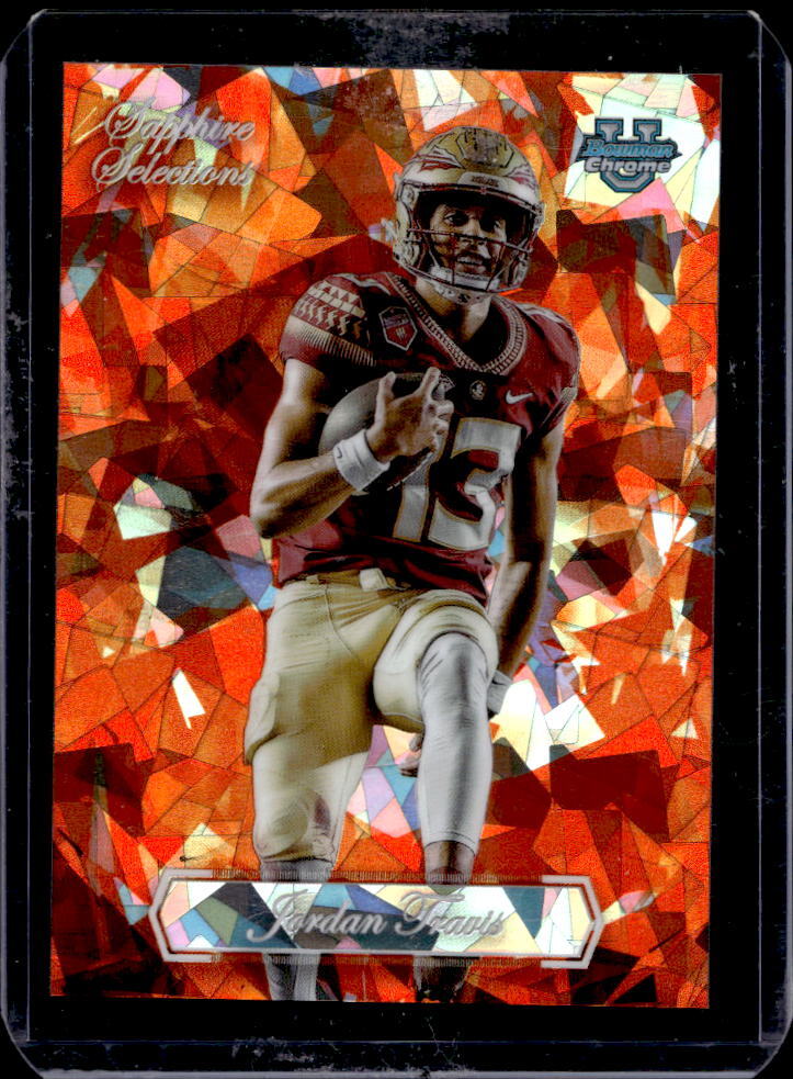 2023 Bowman University Chrome Sapphire Jordan Travis Orange Refractor #10/25
