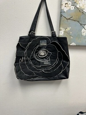 Valentino Garavani Large Black Flower Petal  Handbag NWOT - Image 1 of 4