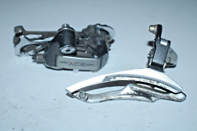 Suntour XCE Xpert Front & Rear Derailleurs Gray Long Reach 3x9 27.2mm US Shipper - Image 1 of 4