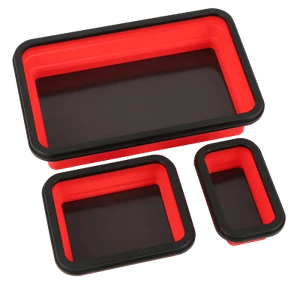 3 in 1 Tool Trays, Collapsible Magnetic Parts Tray Set Small Metal Parts Tray US - Picture 1 of 15